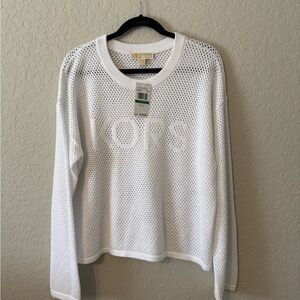 Michael Kors White Mesh Sweatshirt
